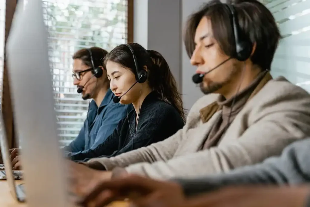 Cold Calling Team making telemarketing calls