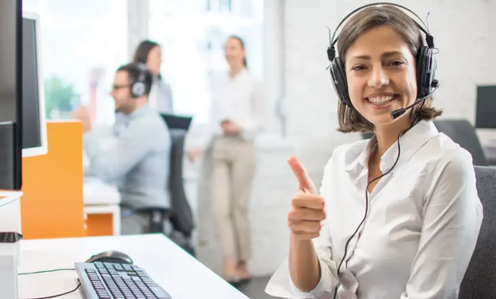 Our Confident Cold Calling Agent assisting clients